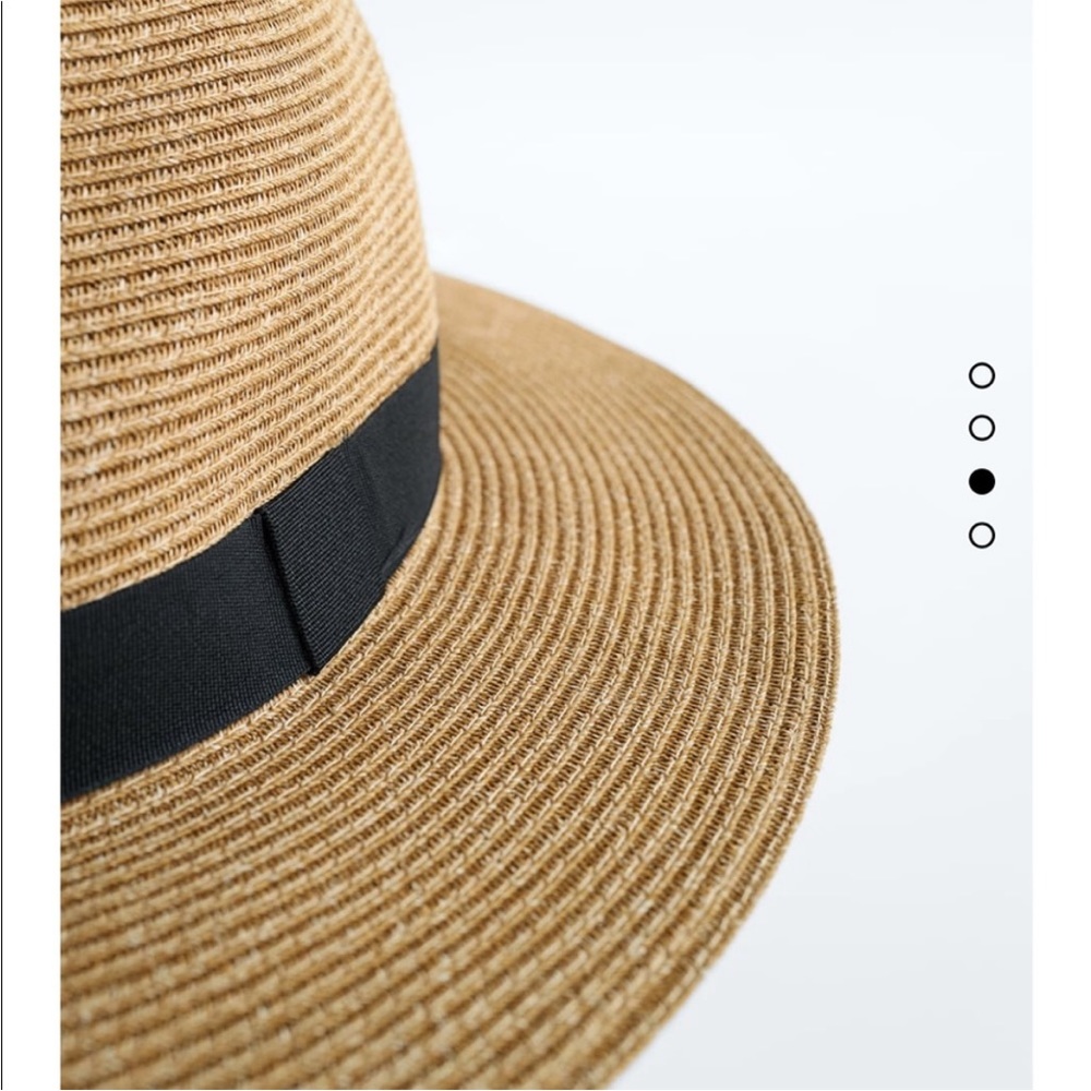 NWOT Zara Hat- band woven trim hat - Picture 4 of 11